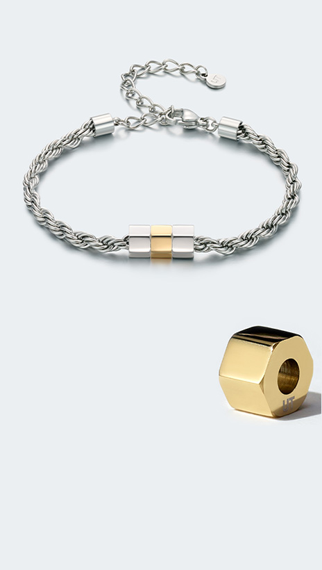 유니세프 기부 팔찌 선샤인 골드 참